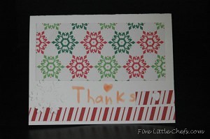 Finished thank you card