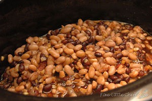 Baked beans ready to be cooked