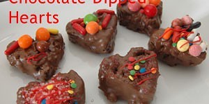 chocolate dipped hearts