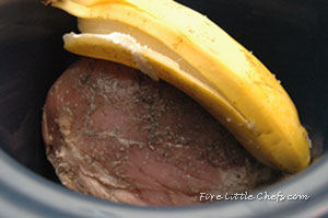 Pork in Slow Cooker with Banana