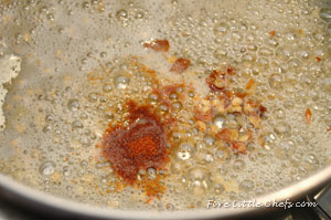 spices in butter and garlic