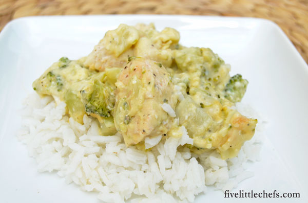 Chicken Broccoli Casserole is easy to prepare with leftover chicken/turkey, rotisserie chicken or even canned chicken. Served over rice this recipe is creamy and cheesy.