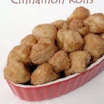 Bite Sized Cinnamon Rolls from fivelittlechefs.com #kidscooking
