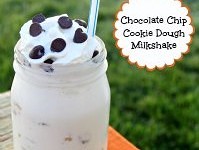 Chocolate Chip Cookie Dough Milkshake by fivelittlechefs.com - a yummy homemade ice cream with a delicious chocolate chip cookie dough mix-in! A perfect shake for hot summer days. #cookie recipe #milkshake #ice cream #recipes