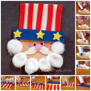 Uncle Sam Craft from fivelittlechefs.com A fun 4th of July craft!