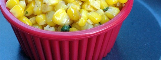 Cilantro Lime Corn Saute from fivelittlechefs.com An easy side dish to prepare within minutes with minimal ingredients. #corn #recipe #cilantro