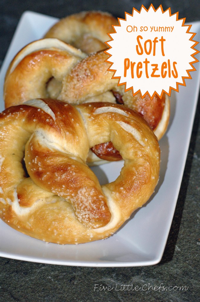 This easy homemade buttery soft pretzel recipe is loved by many! We have made it easy to understand how to make these with step by step instructions.They taste just like the mall but made at home for a great snack. fivelittlechefs.com