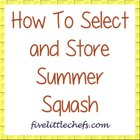 Discover how to select and store summer squash from fivelittlechefs.com #summersquash #culinaryfacts