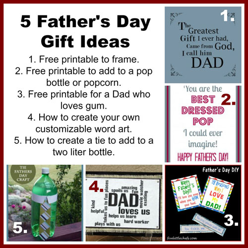 5 Father's Day Gift Ideas from fivelittlechefs.com #fathersday