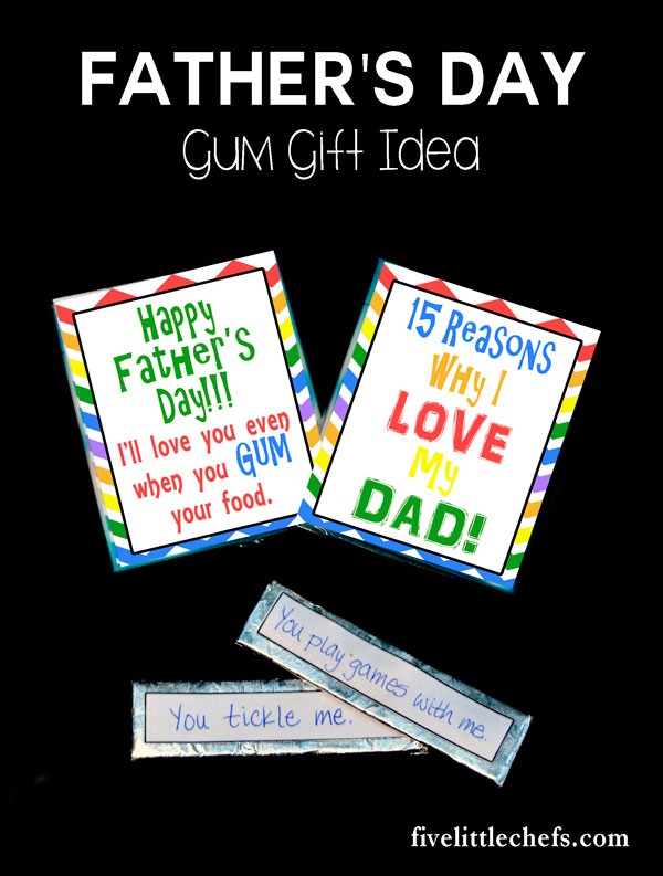 DIY Father's Day Gum Printable gift idea for kids.
