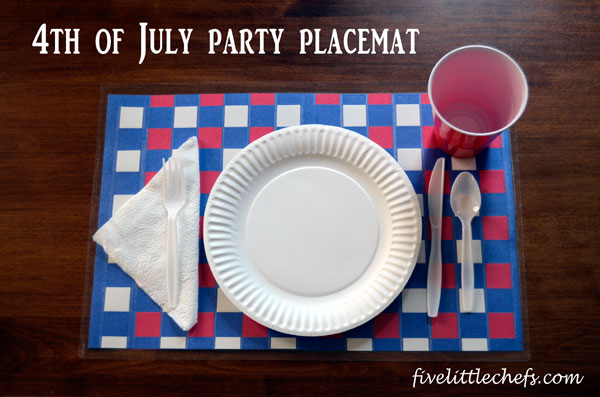 4th of July Party Placemat #4thofjulycrafts
