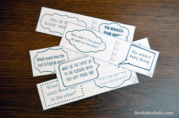 Lunch box jokes are fun for kids to take to school. Use the printable jokes for kids, cut out, and then slip one into your child's lunch box each day.