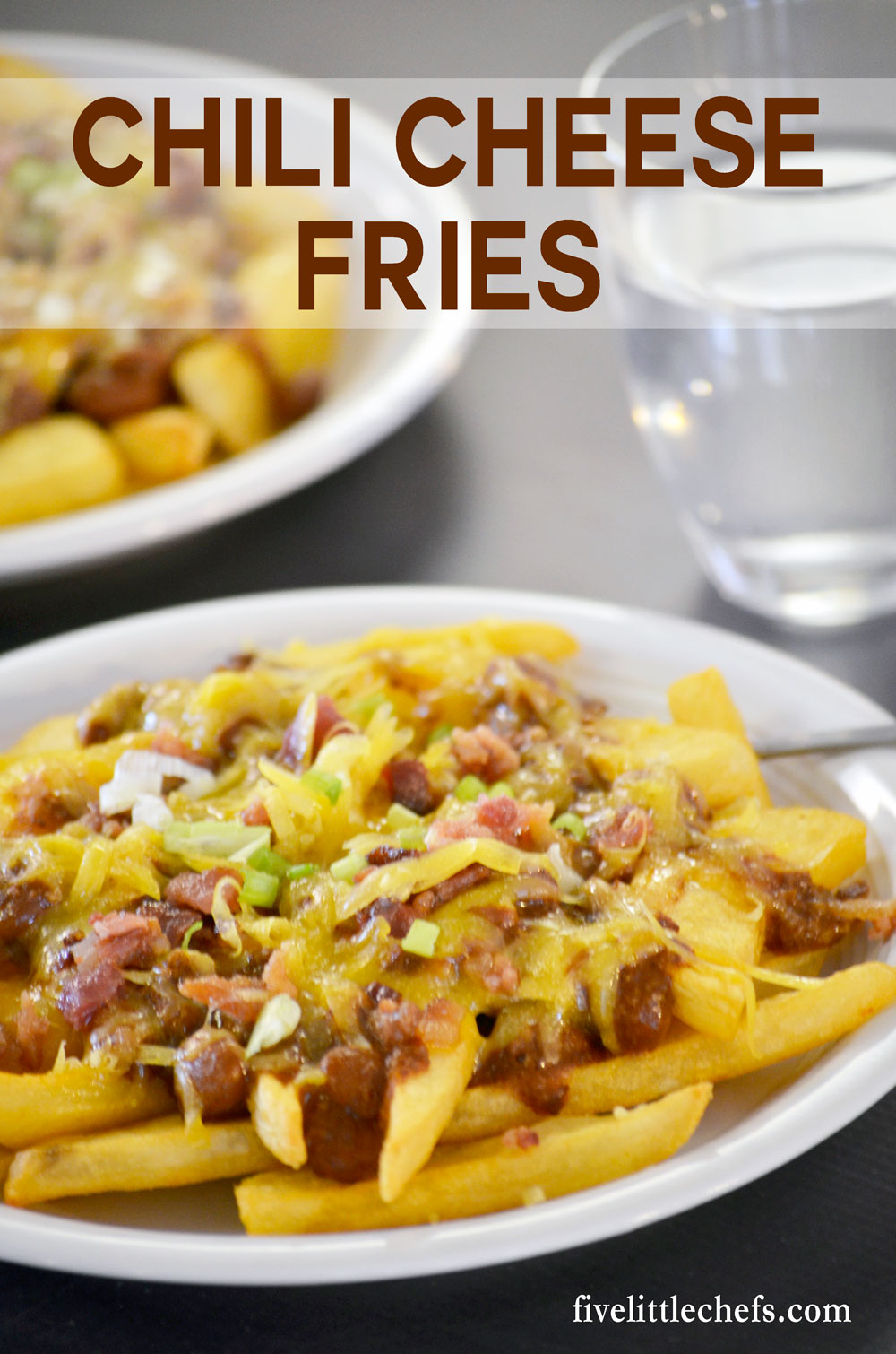 Chili Cheese Fries is an easy recipe because the fries are baked in the oven then are loaded up and ready to eat.