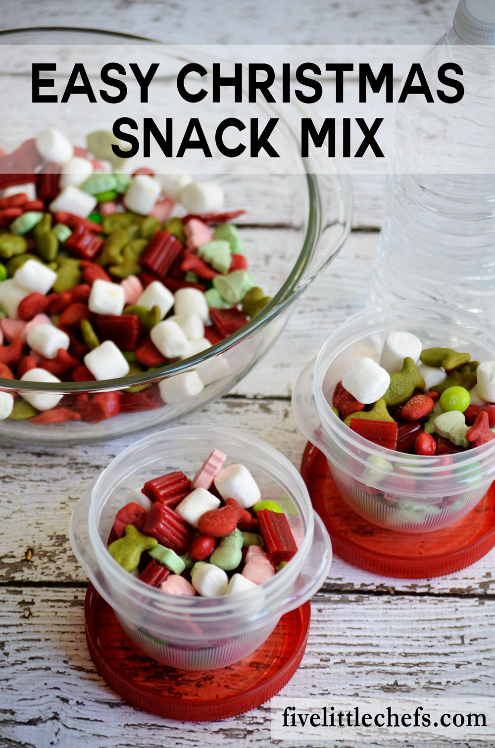 This Christmas Snack Mix is so simple. Just open a few packages and mix it all together.