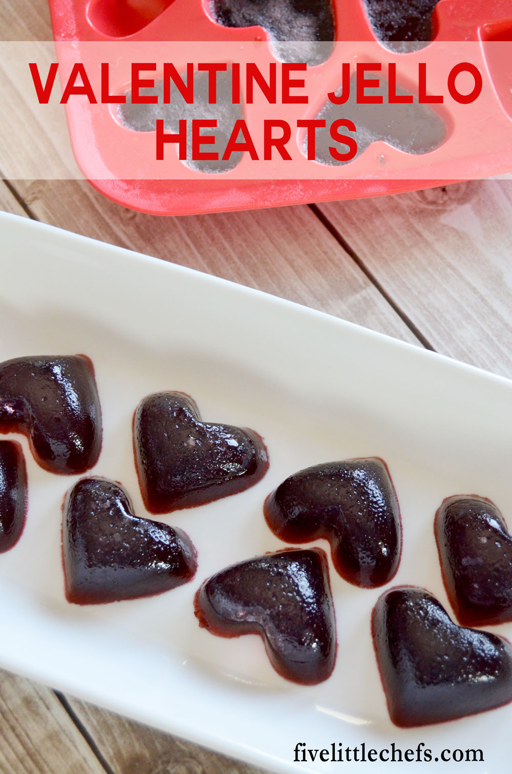 Valentine Jello Hearts is a kid friendly dessert. Valentine's Day wouldn't be fun without heart shaped treats.