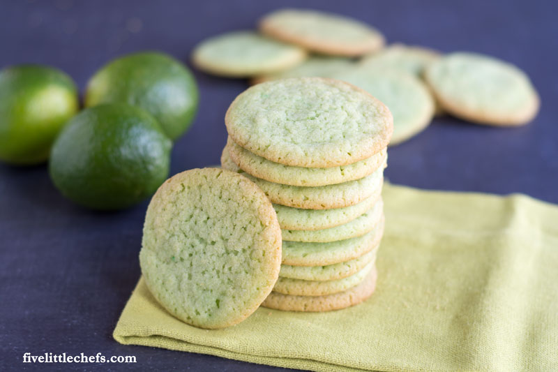 Crispy Lime Sugar Cookies are sweet and refreshing. This recipe is a perfect treat for families or parties. Tint them green for St. Patrick's Day.